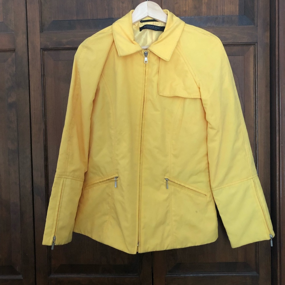 London Fog yellow rain jacket